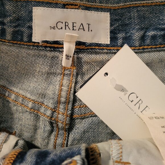 The GREAT The Column Skirt In Monterey Wash - Picture 7 of 11